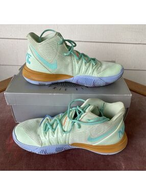 Nike Kyrie 5 Squidward Tentacles CJ6951-300 Light Green/Blue/Orange Mesh Sneaker